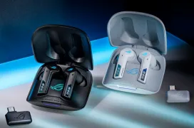 Nuevos auriculares ROG Cetra TWS SpeedNova con conexión de 2,4 GHz y micrófono ROG Carnyx con RGB