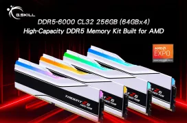 G.Skill presenta su memoria U-DIMM DDR5 de 256 GB (4x64GB) con velocidades de 6.000 MT/s y latencia CL32