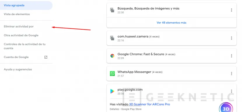 Geeknetic Google My Activity, descubre todos los datos que el gigante de las búsquedas conoce de ti 13