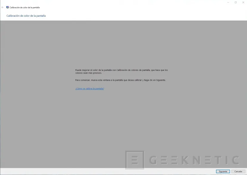 Geeknetic Cómo calibrar la pantalla en Windows 10 7