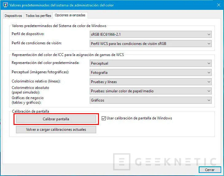 Geeknetic Cómo calibrar la pantalla en Windows 10 31