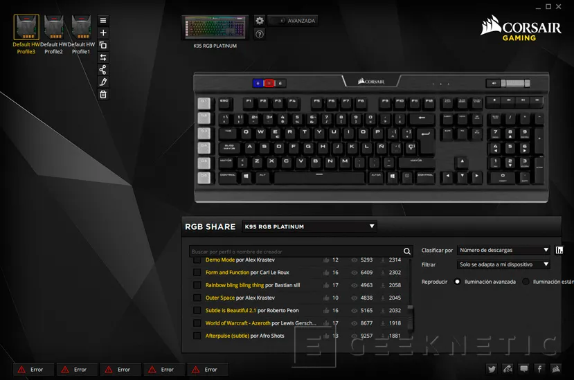 Geeknetic Corsair K95 RGB PLATINUM 17