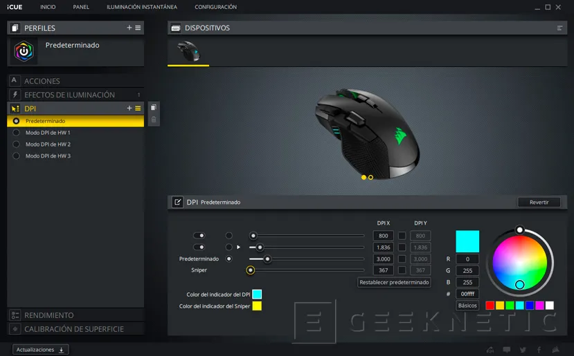 Geeknetic Review Ratón Gaming Corsair Ironclaw RGB Wireless 16